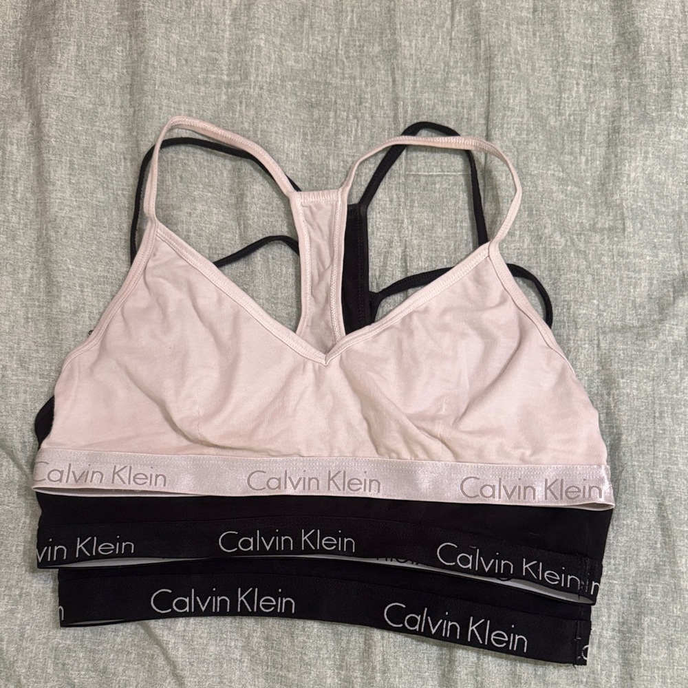 Calvin Klein Women's Bralette Duo - Black and Cream